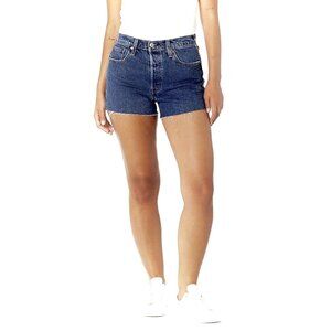 Levi’s 501 Women’s Shorts A High Rise Easy Through The Hip Blue Denim Sz 24